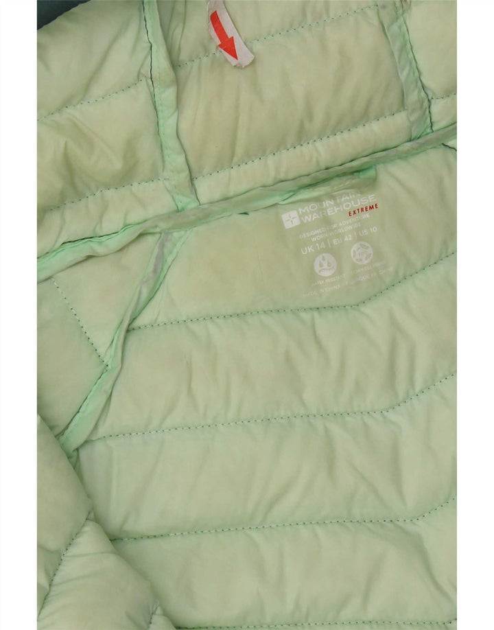 Mountain Warehouse Womens Hooded Padded Jacket UK 14 Medium Green Nylon