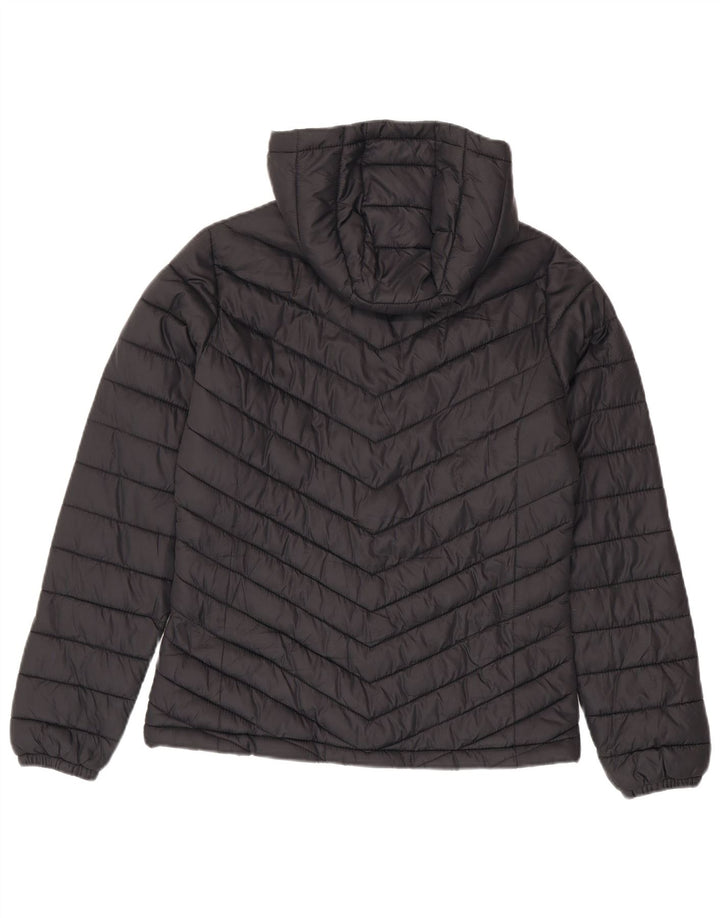 Mountain Warehouse Womens Hooded Padded Jacket UK 8 Small Black Nylon