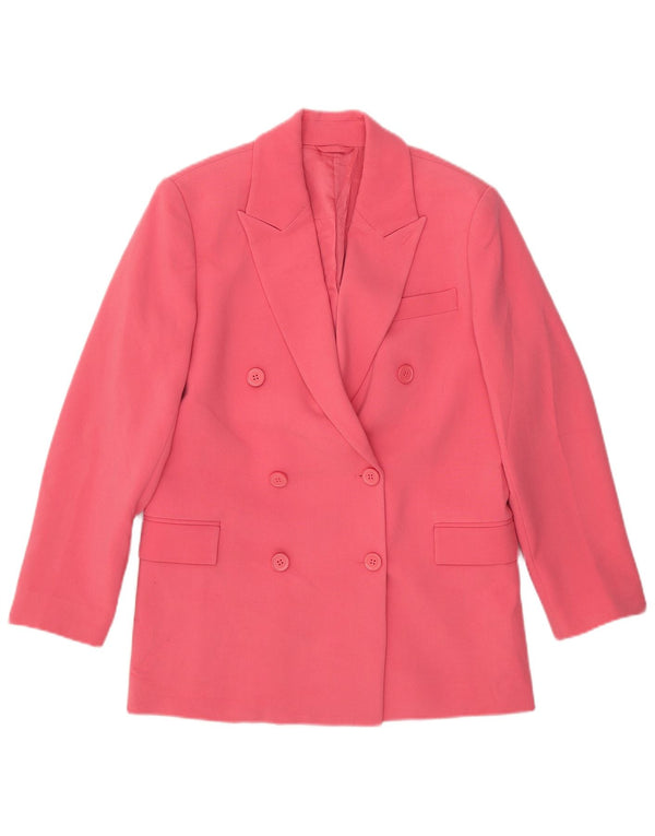 Jachetă Benetton pentru femei la dublu piept, cu croiala largi, pentru femei, UK 6 XS, roz