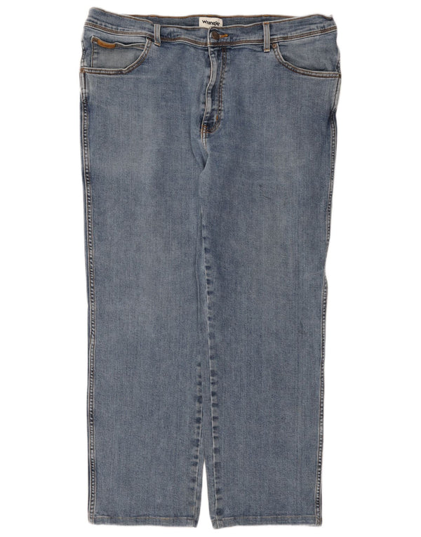 Wrangler Mens Texas Straight Jeans W42 L28 Blue Cotton