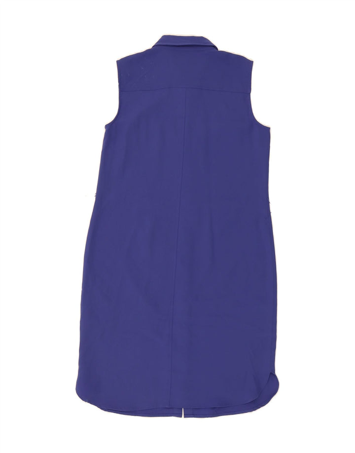 MICHAEL KORS Womens Sleeveless Shirt Dress US 8 Medium Blue Polyester Vintage Michael Kors and Second-Hand Michael Kors from Messina Hembry 