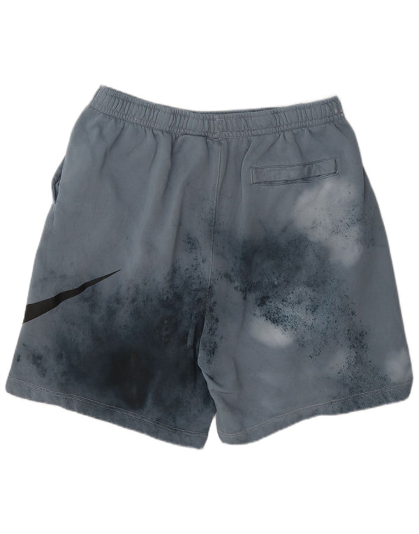 Nike Acid Wash sportsshorts til mænd 2XL blå plettet bomuld