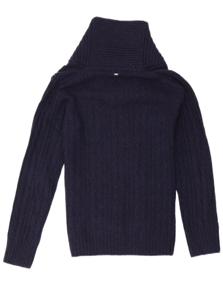 G-Star Mens Shawl Neck Jumper Sweater Medium Navy Blue Wool