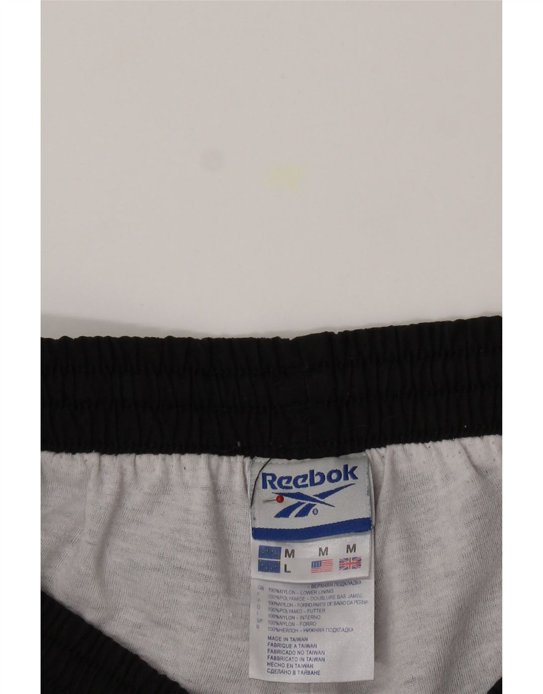 REEBOK Womens Tracksuit Trousers UK 12 Medium  Black Nylon Vintage Reebok and Second-Hand Reebok from Messina Hembry 