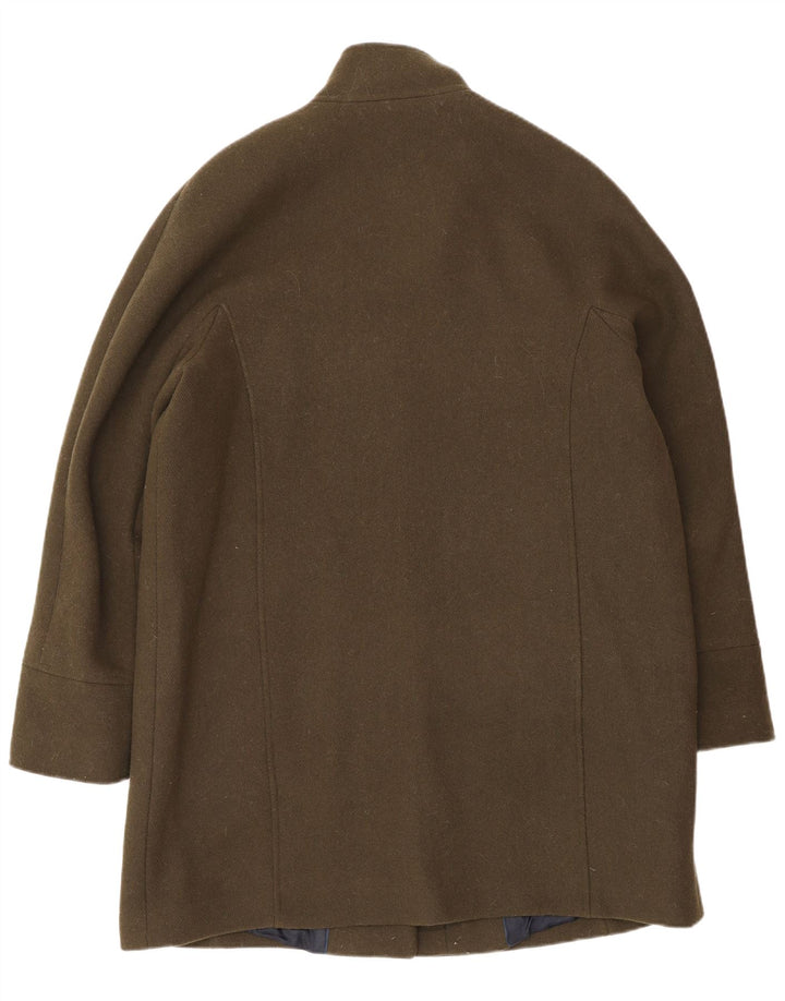 Hobbs Womens Overcoat UK 16 Large Khaki Wool
