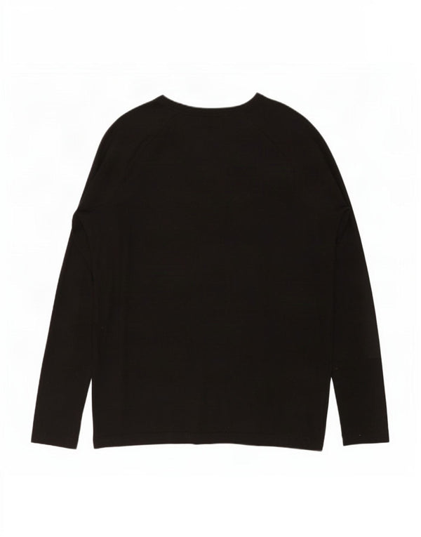 Top Zara da donna oversize a maniche lunghe UK 10 piccolo nero