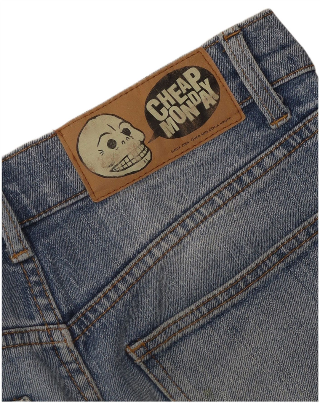 Billige Mandag Dame Slim Jeans W30 L32 Blå