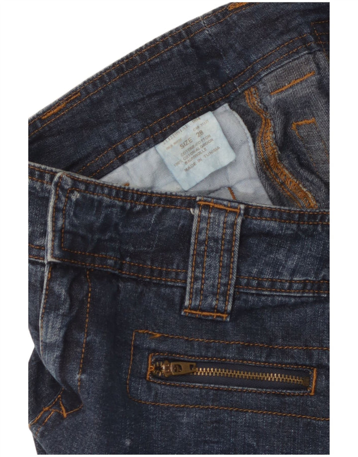 Dkny Womens Denim Skirt W28 Medium Blue Cotton