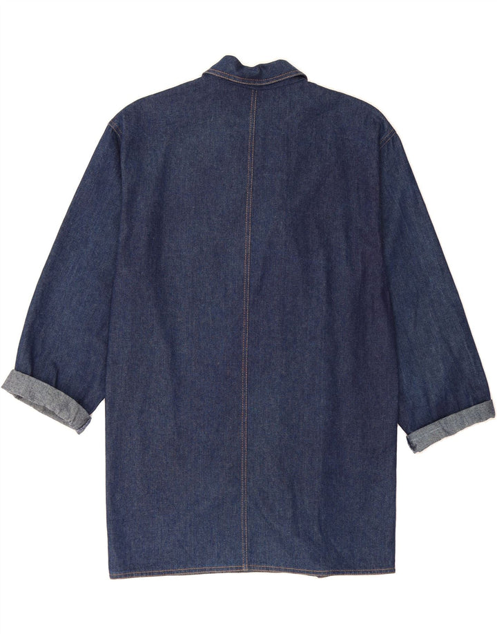 ALTAVILLA Womens Denim Coat UK 16 Large Blue Cotton Vintage Altavilla and Second-Hand Altavilla from Messina Hembry 
