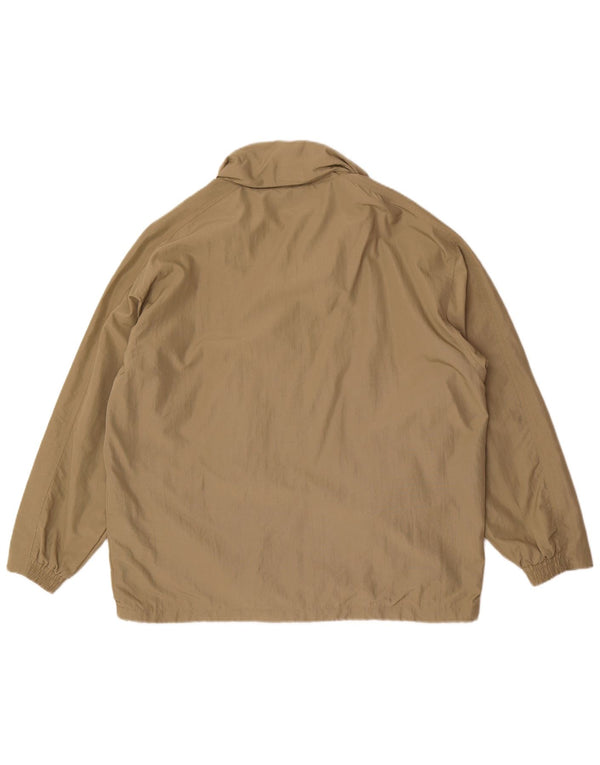 Diadora Mens Hooded Loose Fit Rain Jacket UK 36 Small Khaki Polyamide