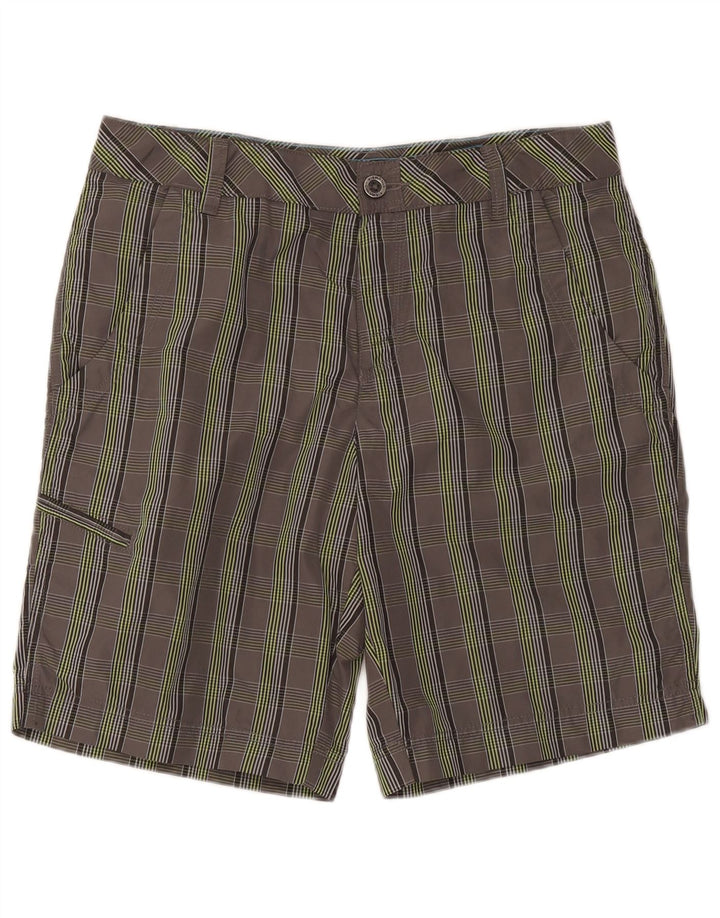 Columbia Short cargo Omni-Shield W34 pour homme en nylon à carreaux gris moyen