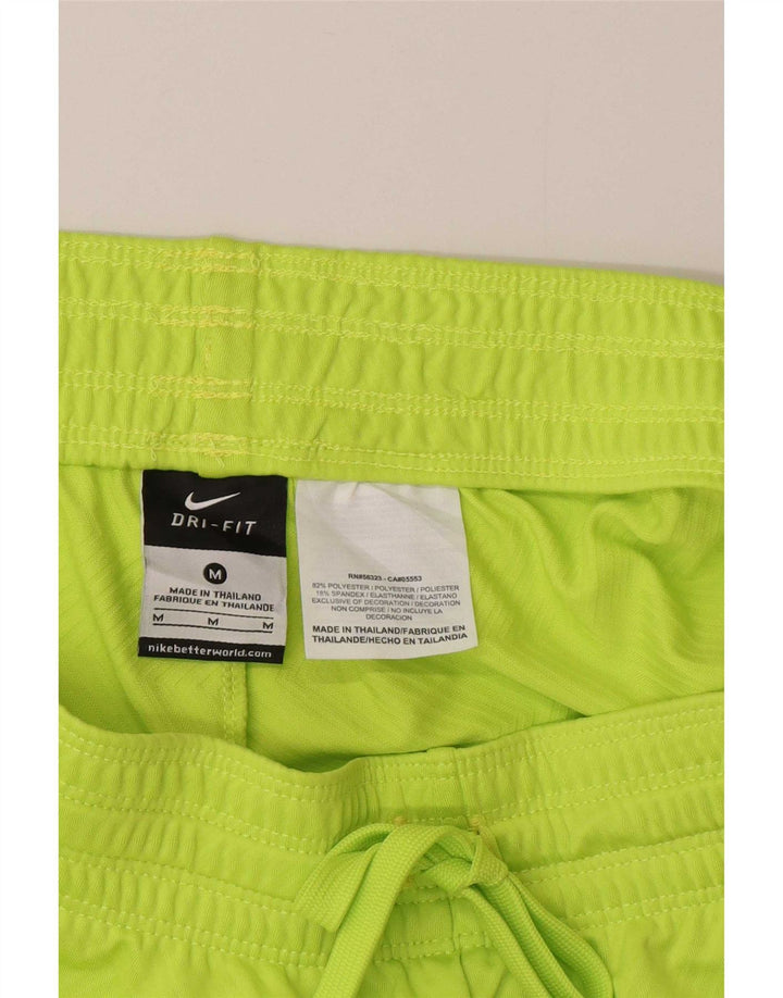 Nike Dame Dri Fit sportsshorts UK 14 Medium Green Polyester