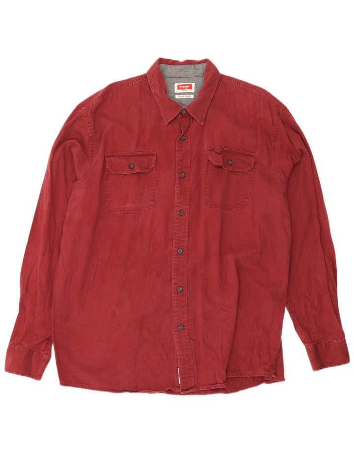 Wrangler Chemise Homme XL Rouge Coton