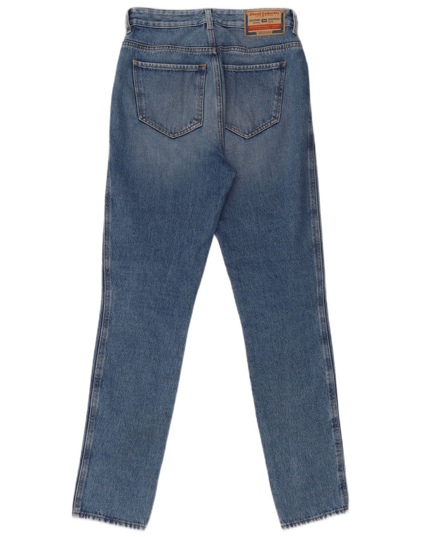 Diesel Womens High Waist Slim Straight Jeans W26 L30 Blue Cotton