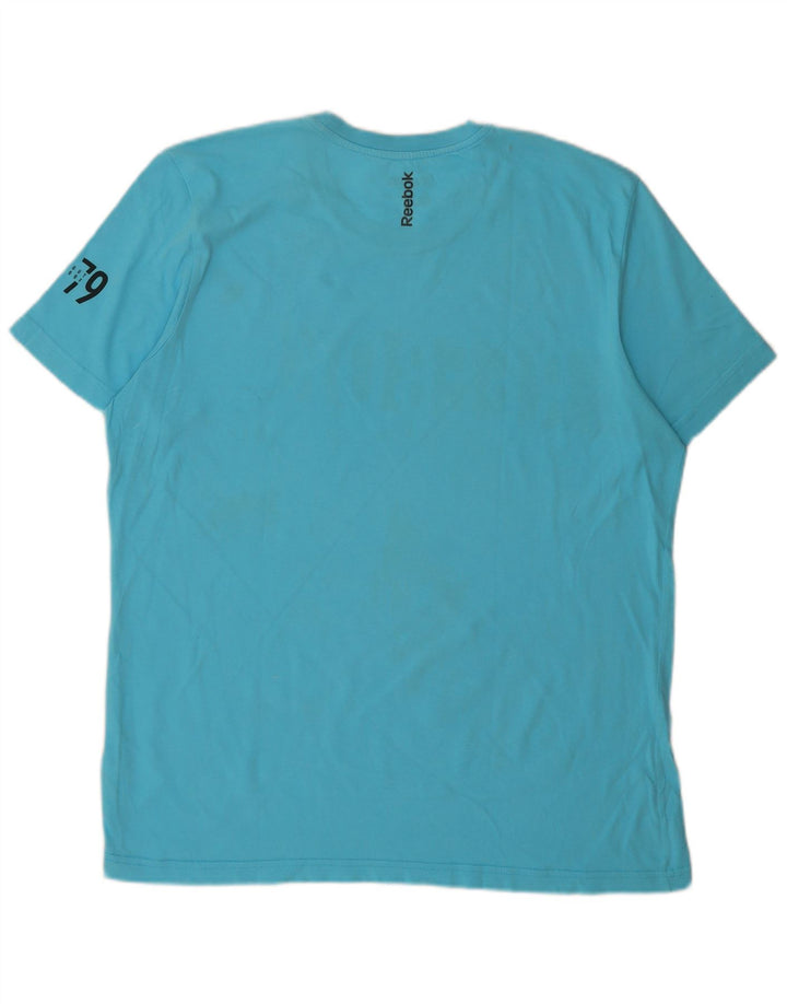 REEBOK Mens Graphic T-Shirt Top XL Blue