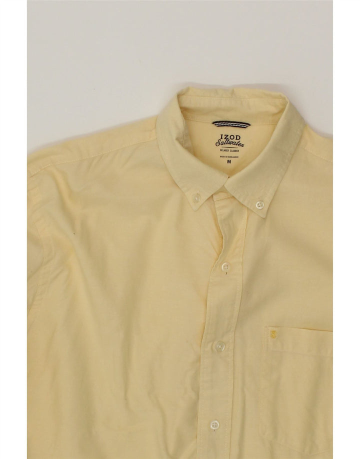 IZOD Mens Salt Water Shirt Medium Yellow Cotton Vintage Izod and Second-Hand Izod from Messina Hembry 