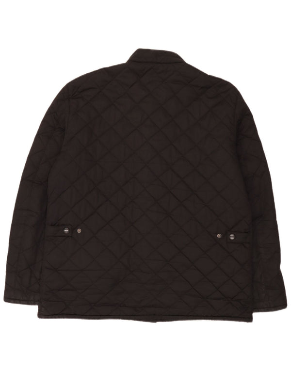 Jaqueta acolchoada masculina Barbour UK 42 XL poliéster preto