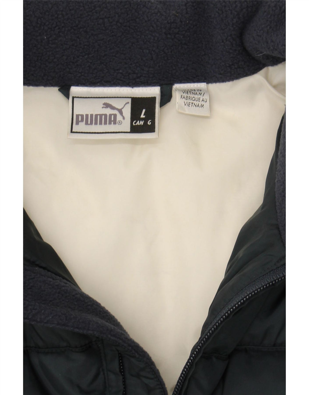 PUMA Mens Padded Jacket UK 40 Large Navy Blue Polyester Vintage Puma and Second-Hand Puma from Messina Hembry 