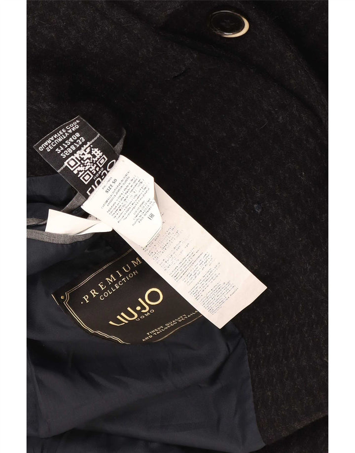 Abrigo Liu Jo para hombre IT 50 grande de lana de pata de gallo negra