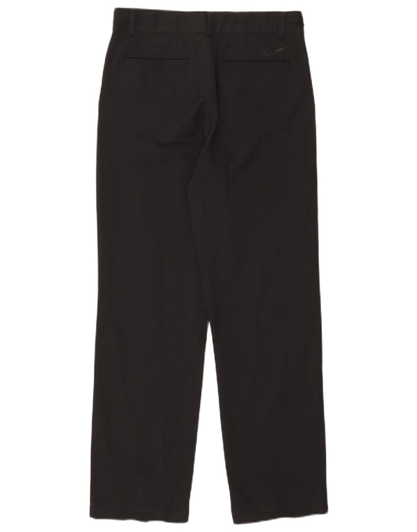Nike Womens Dri Fit Straight Chino Trousers XL W30 L29 Black Polyester