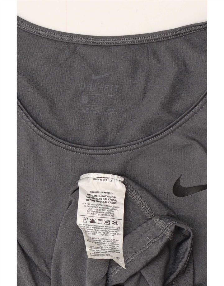 T-shirt Nike Dri Fit da donna, taglia UK 16, grande, in poliestere grigio