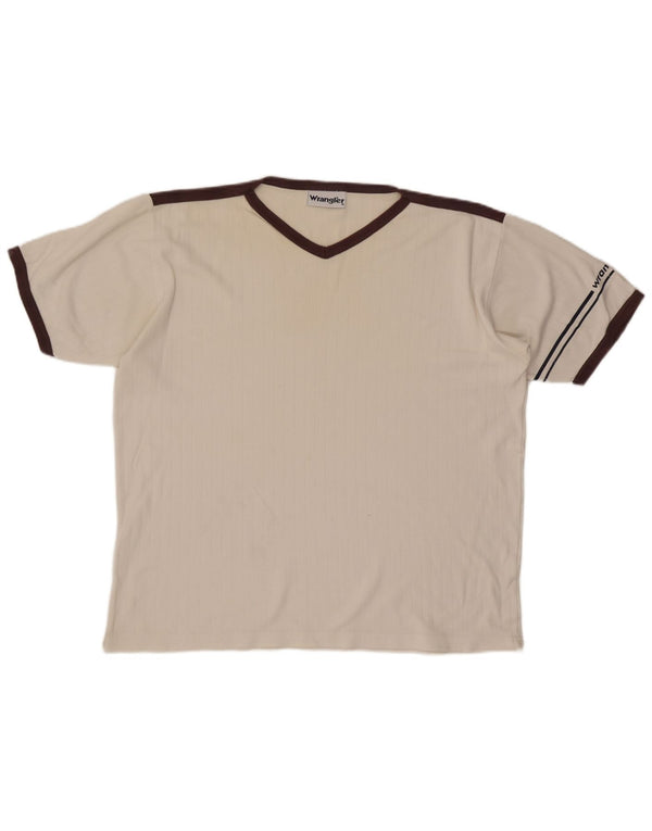 Wrangler T-Shirt Homme Top XL Blanc Colourblock