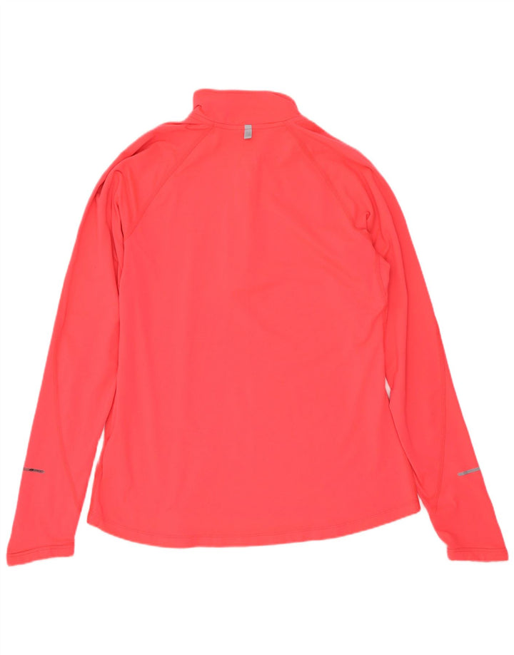 Nike Haut de survêtement Dri Fit avec col zippé pour femme Rose moyen UK 12