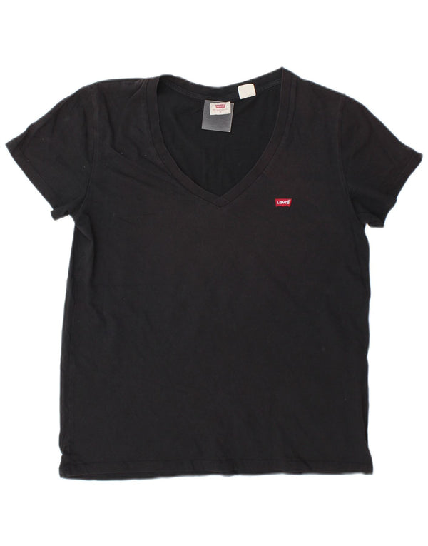 Camiseta feminina Levi's UK 14 algodão cinza médio