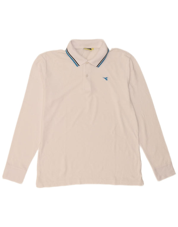 Polo Diadora Uomo Manica Lunga XL Bianca