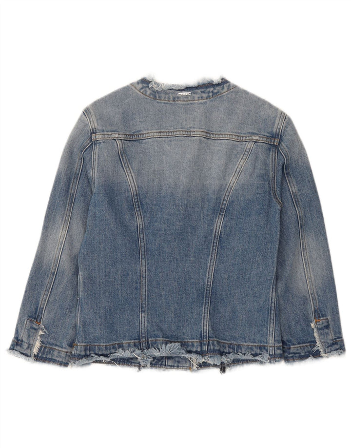 Liu Jo Womens Crop denimjakke UK 8 Small Blue Cotton