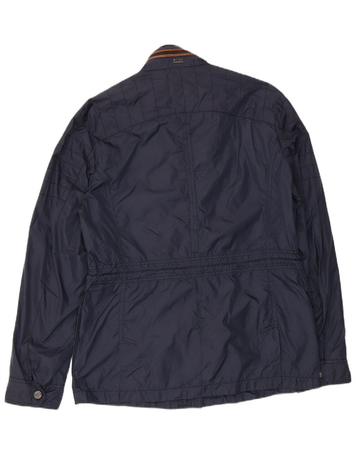 HUGO BOSS Herren Utility Jacke EU 46 Small Marineblau Polyamid