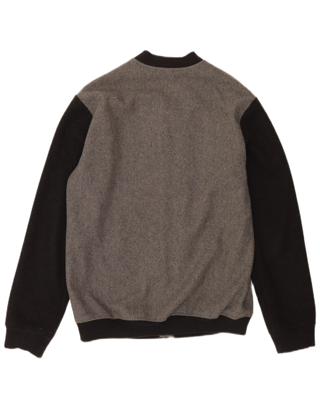 Gianni Lupo Mens Bomber Jacket UK 40 Large Grey Colourblock Wool