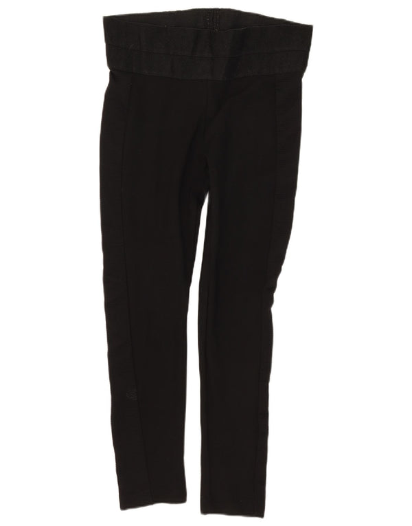 Zara Damen Crop Leggings UK 14 Large Schwarz