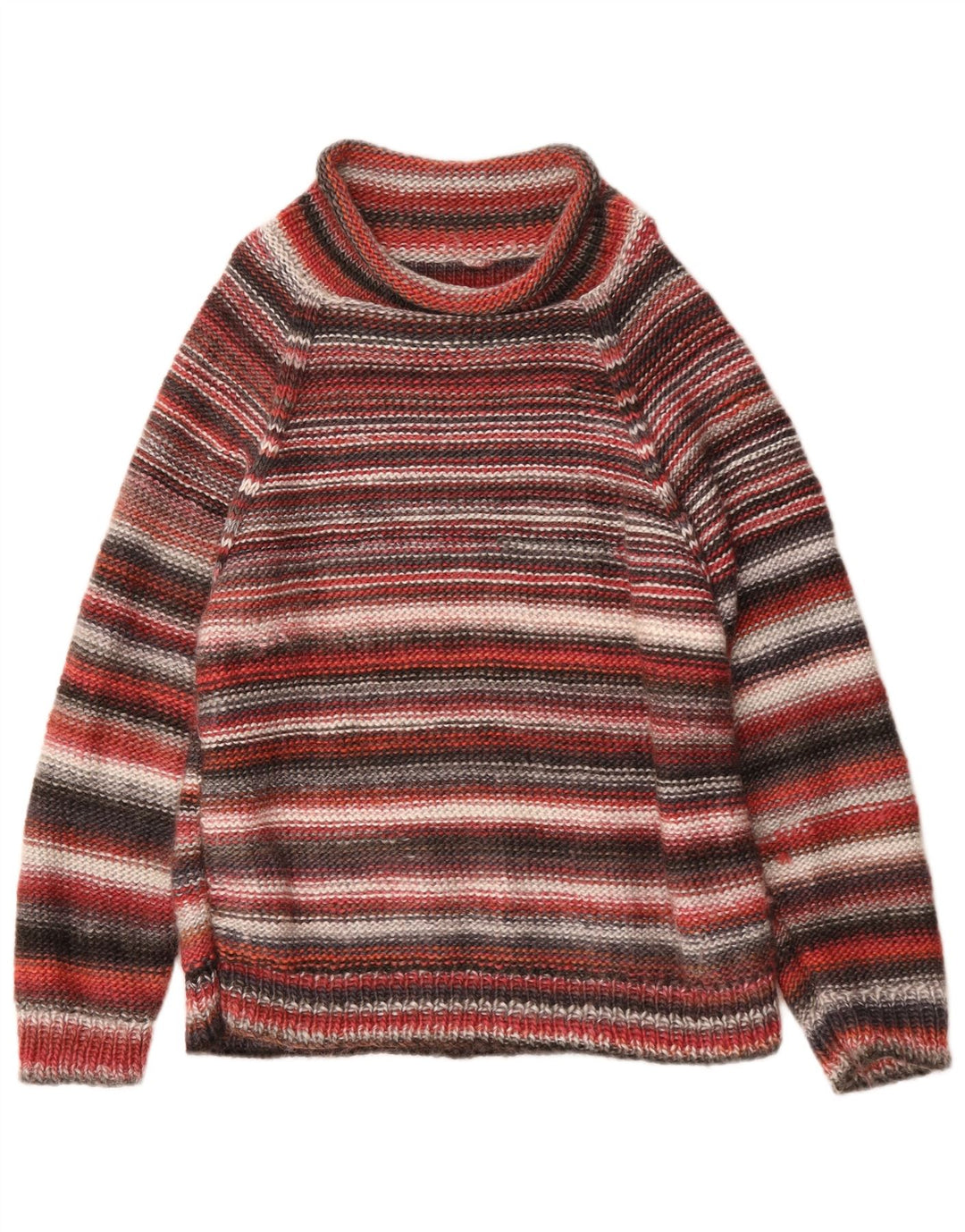 Vintage Herren Rollkragenpullover Pullover Medium Mehrfarbig gestreift