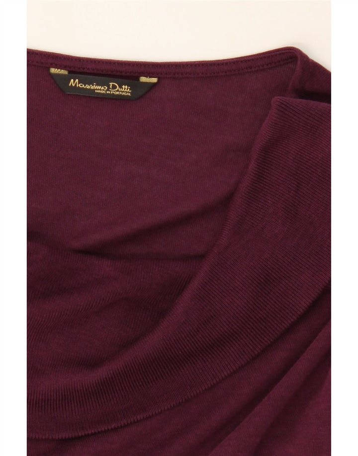 MASSIMO DUTTI Womens Top Long Sleeve UK 14 Large Purple Lyocell Vintage Massimo Dutti and Second-Hand Massimo Dutti from Messina Hembry 