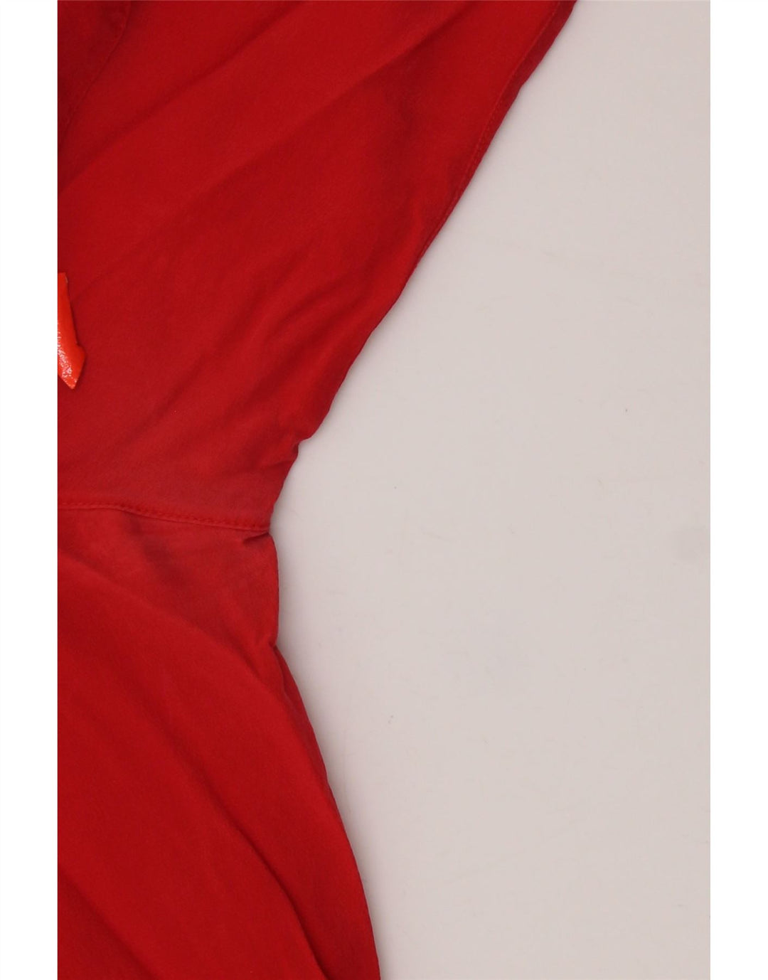Camicetta camicia da donna Andrea Mare UK 16 grande seta rossa
