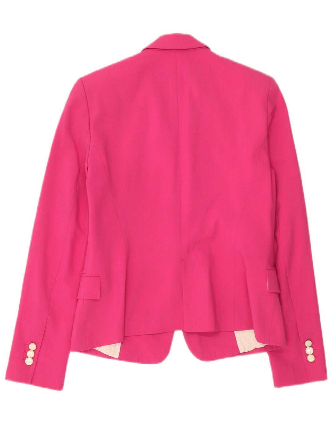 Zara Γυναικείο Μπουφάν 1 Κουμπί Blazer UK 10 Small Pink Polyester
