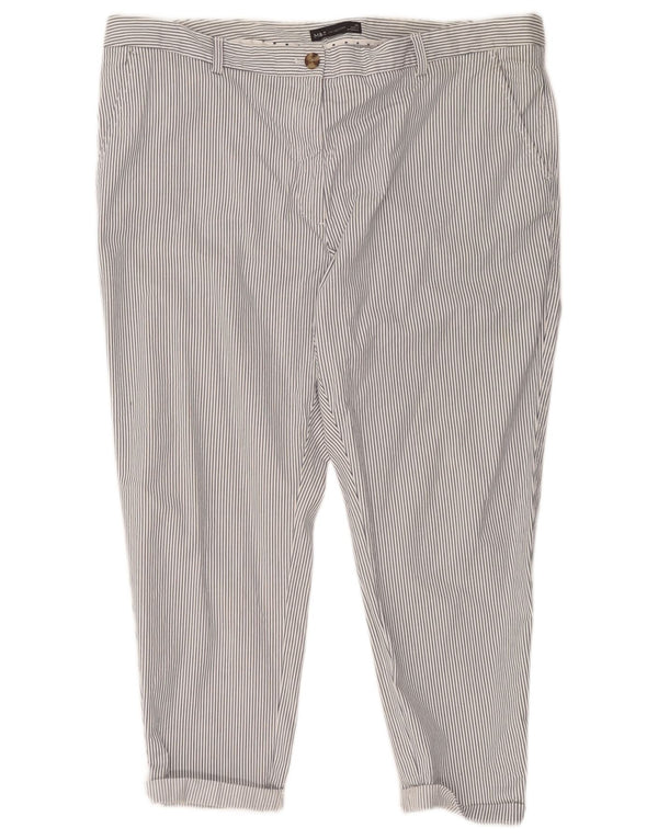 Pantaloni corti da donna Marks & Spencer UK 20 2XL W41 L26 a righe bianche