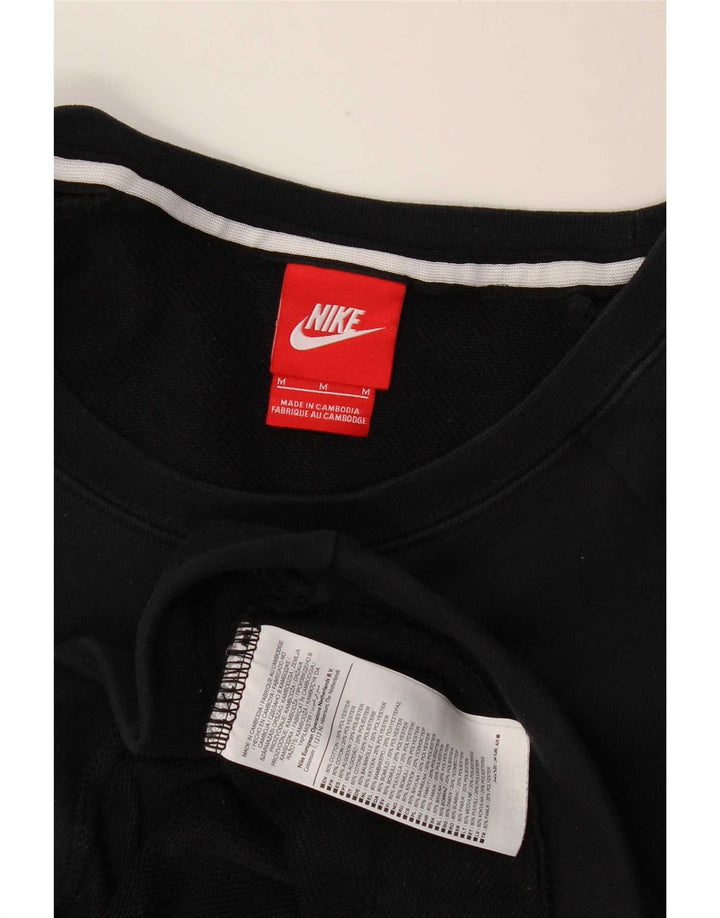 Pulover Nike pentru bărbați, bumbac mediu negru