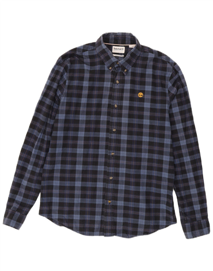 Timberland Herre Regular Fit skjorte Medium marineblå ternet bomuld