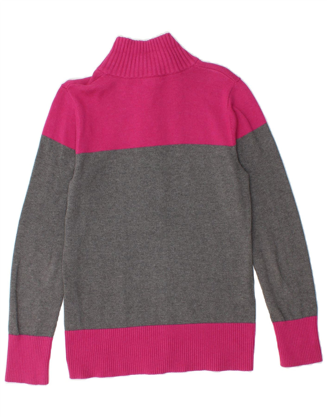 EDDIE BAUER Womens Button Neck Jumper Sweater UK 12 Medium Pink Vintage Eddie Bauer and Second-Hand Eddie Bauer from Messina Hembry 