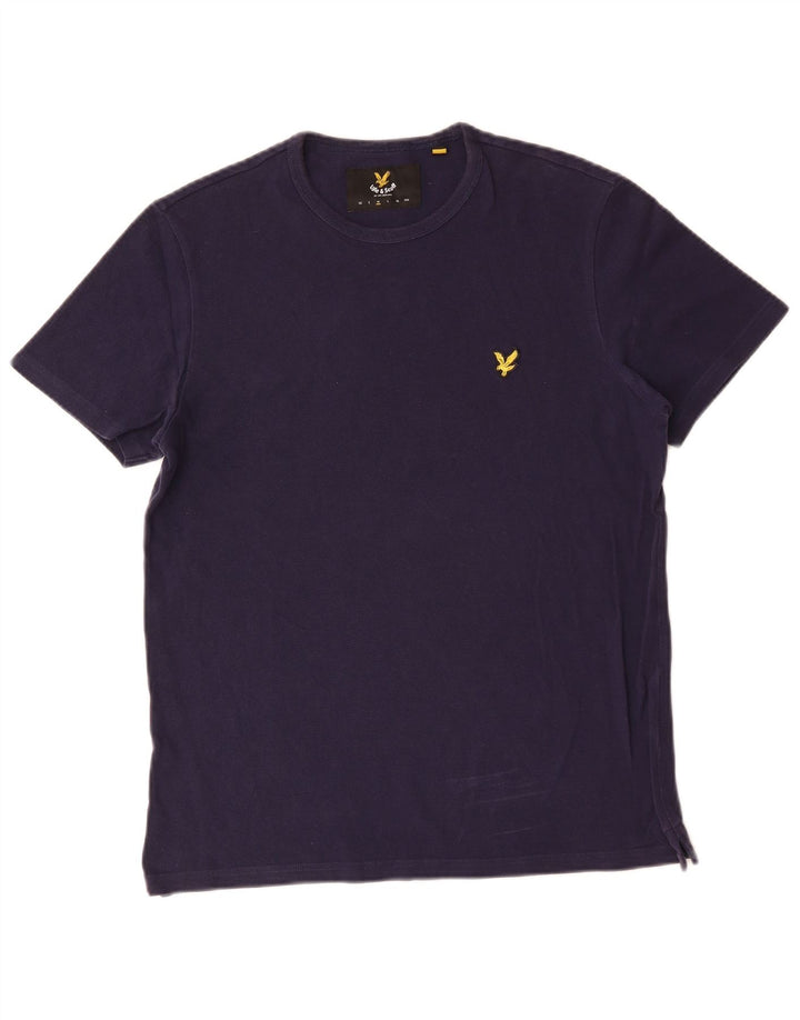 Lyle & Scott Mens T-Shirt Top Medium Navy Blue Cotton