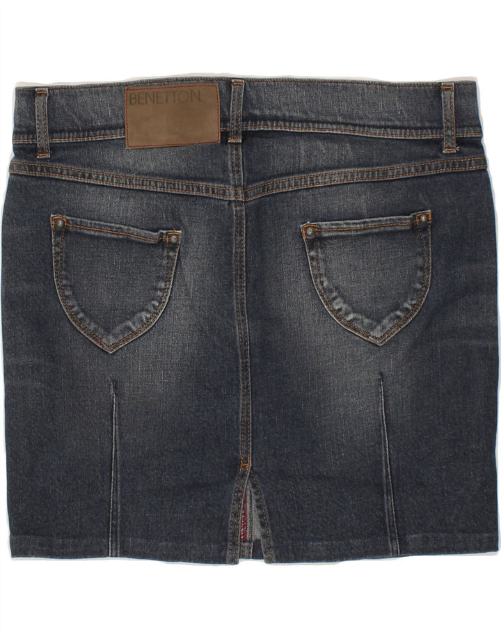 BENETTON Womens Denim Skirt W32 Large Blue Cotton Vintage Benetton and Second-Hand Benetton from Messina Hembry 