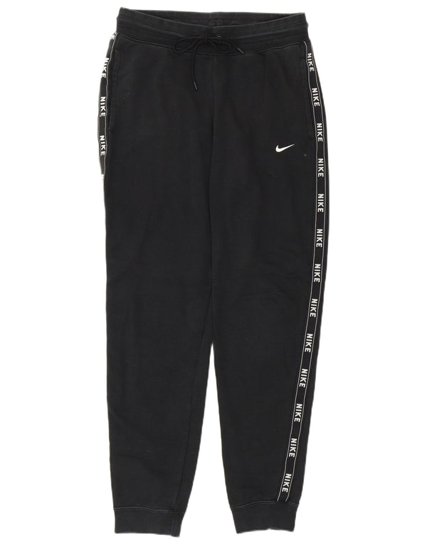 Nike Womens Graphic Tracksuit Trousers Joggers UK 10 Small  Black Cotton