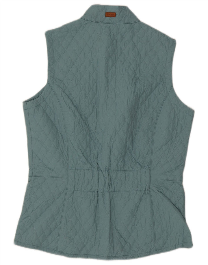 Barbour Womens Quilted Gilet UK 12 Medium Blue Polyamide