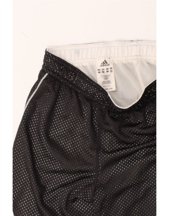 ADIDAS Womens Sport Shorts UK 10 Small Black Polyester Vintage Adidas and Second-Hand Adidas from Messina Hembry 