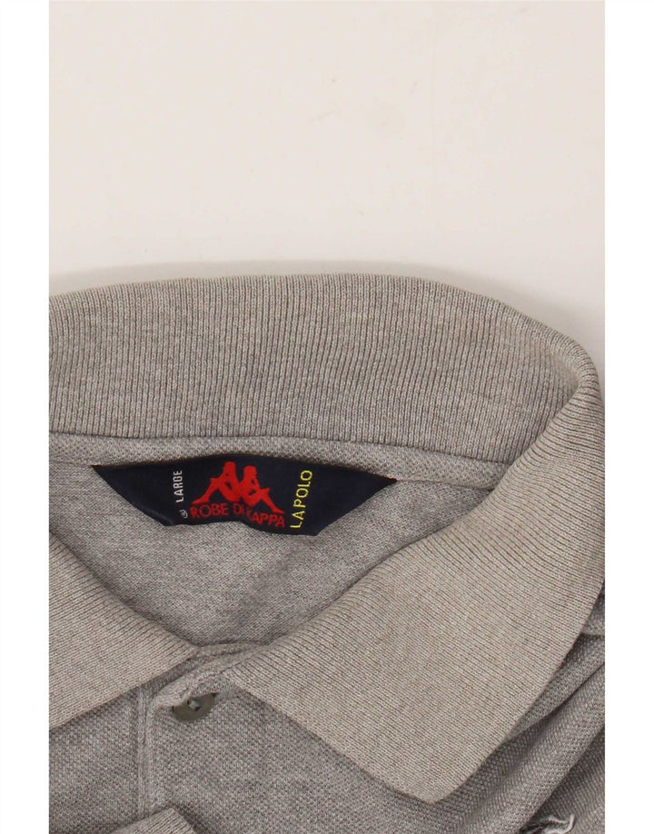 Kappa Polo Homme Large Gris Moucheté