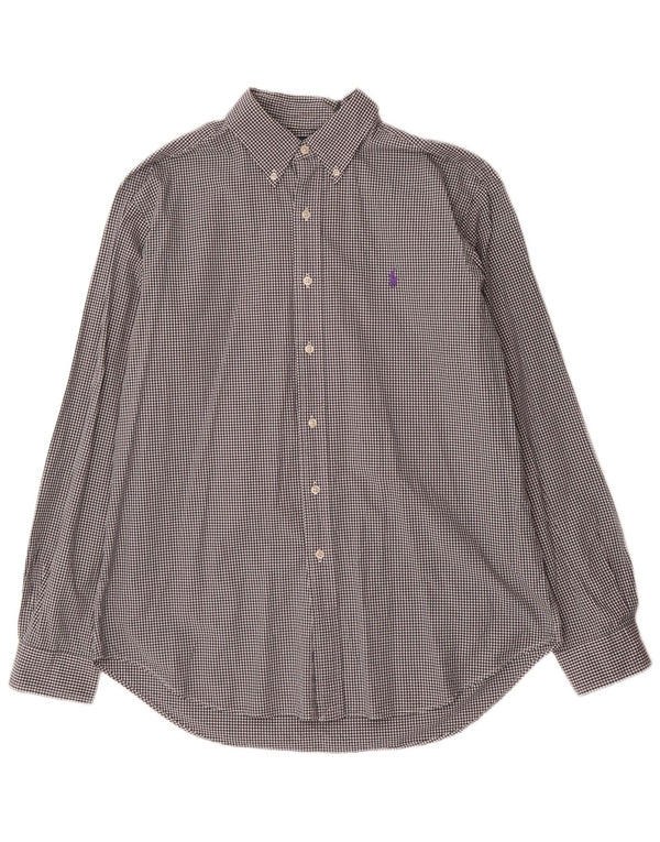 Ralph Lauren Herre Classic Fit skjorte Large Black Gingham Cotton