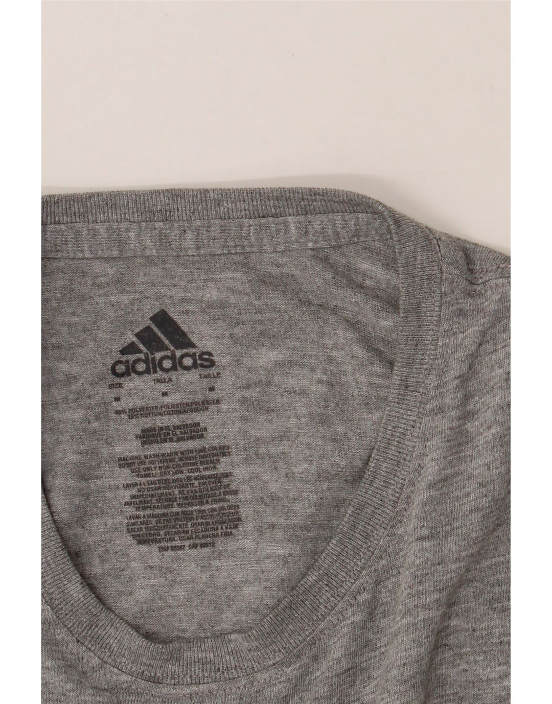 ADIDAS Womens Graphic T-Shirt Top UK 14 Medium Grey Polyester Vintage Adidas and Second-Hand Adidas from Messina Hembry 