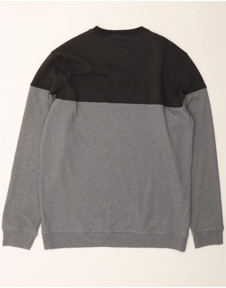 IZOD Mens Stretch Sweatshirt Jumper XL Grey Colourblock Polyester Vintage Izod and Second-Hand Izod from Messina Hembry 
